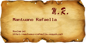 Mantuano Rafaella névjegykártya